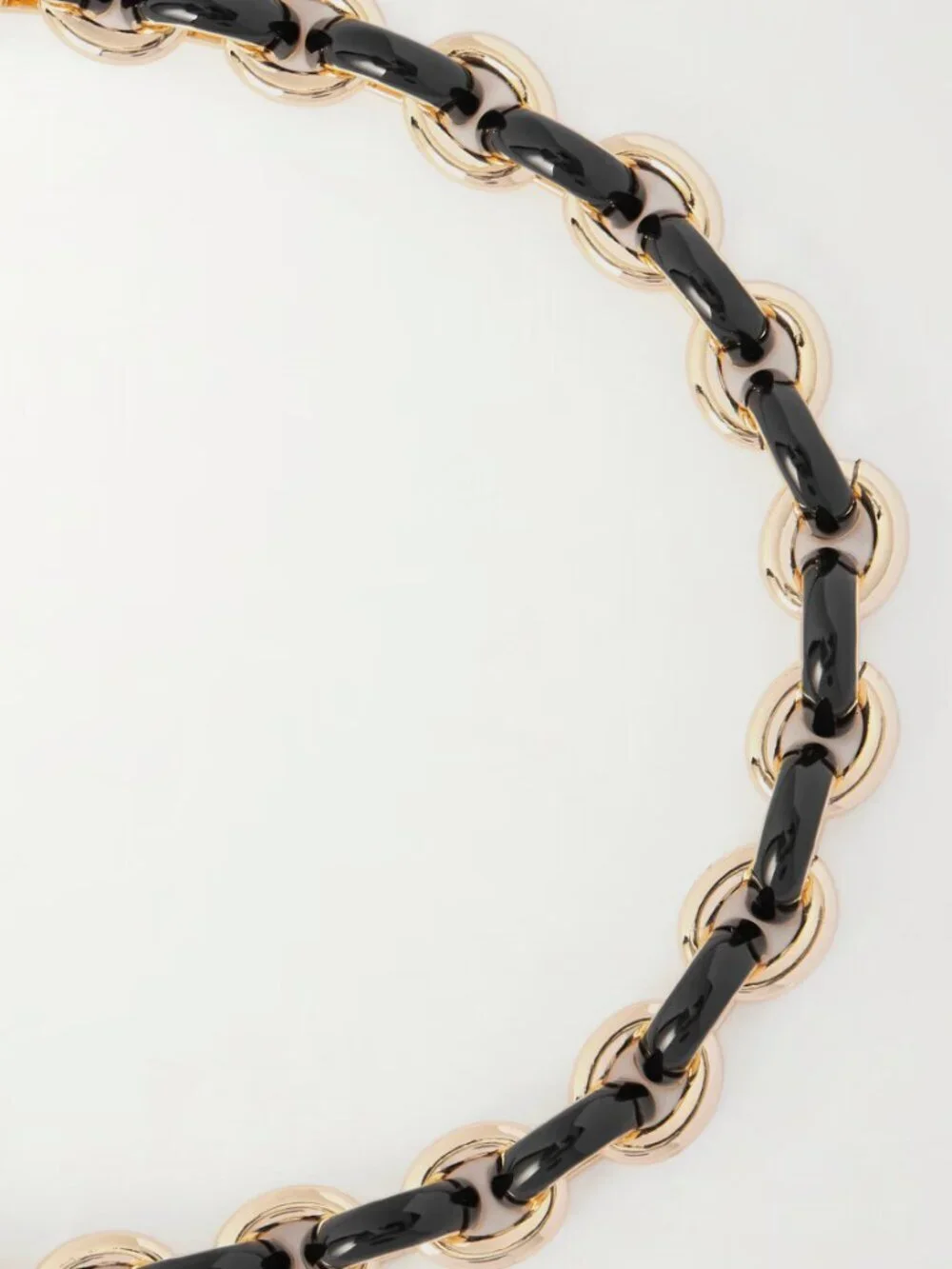 ROXANNE ASSOULIN CLASSIC LINK GOLD-TONE ENAMEL NECKLACE